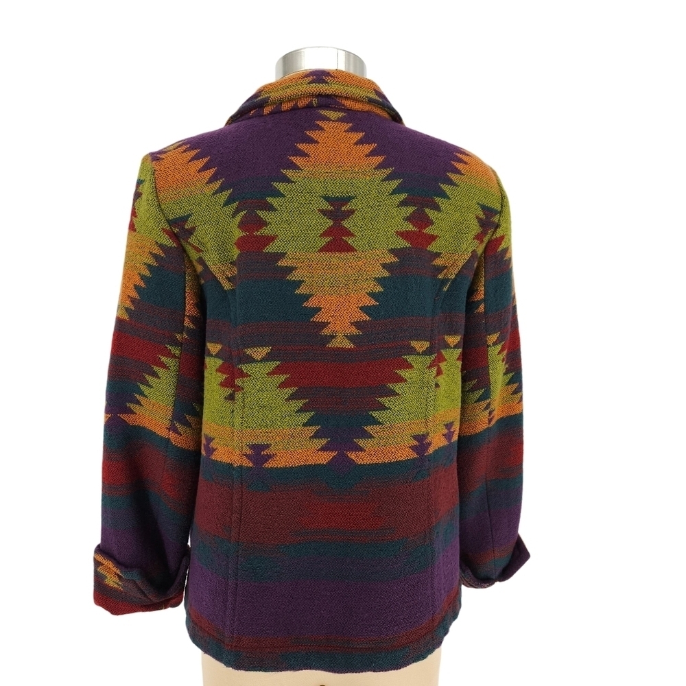 Coldwater Creek Southwestern Tapestry Jacket Concho Button Long Sleeve Western - Picture 4 of 7
